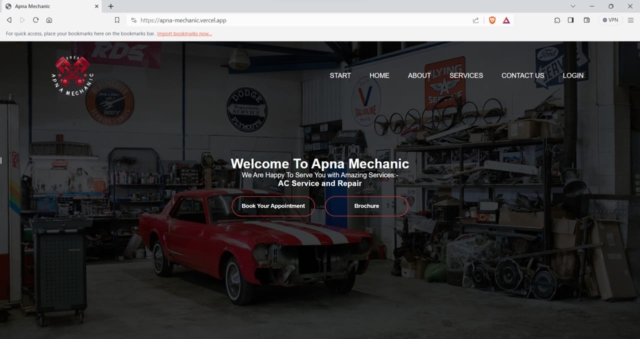 Apna Mechanic — Service App project screenshot